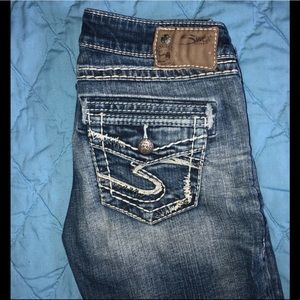 Silver Boot Cut Jeans